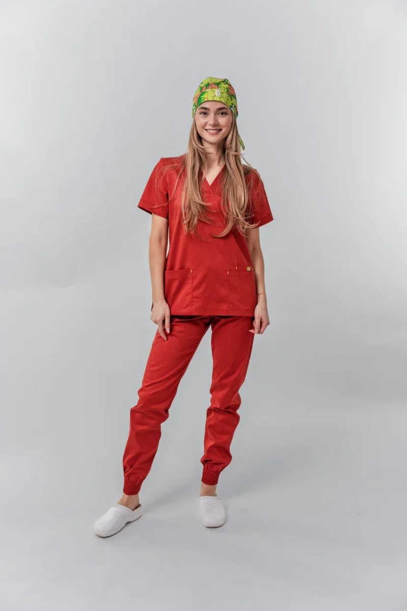 Boneta medicala cu imprimeu broscute - imagine 2