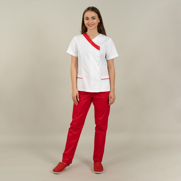 Bluza medicala Sara cu paspoal color