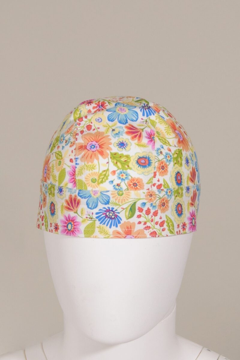 Boneta medicala cu imprimeu floral - imagine 2