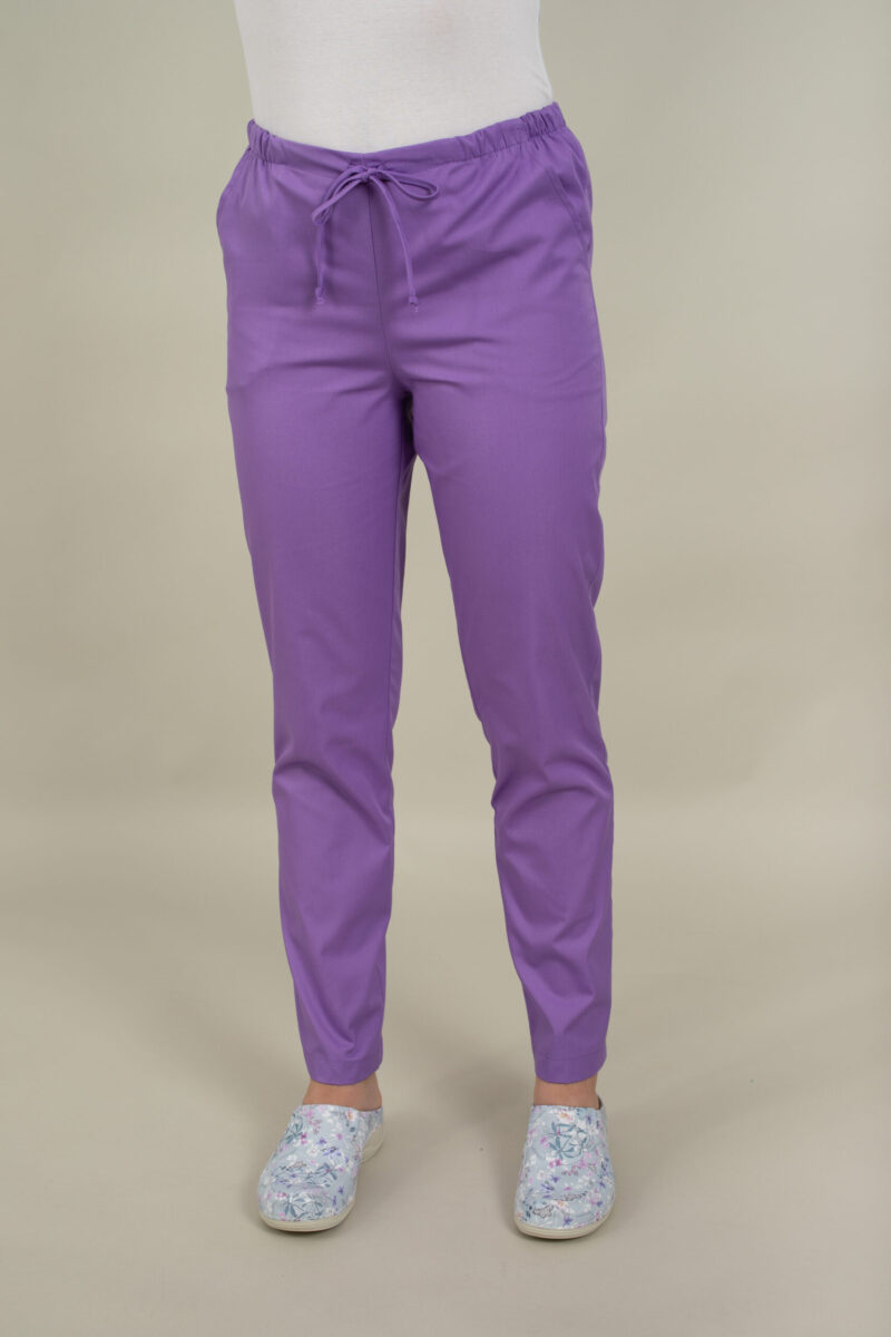 Pantalon Gabi tercot color cu șnur - imagine 6
