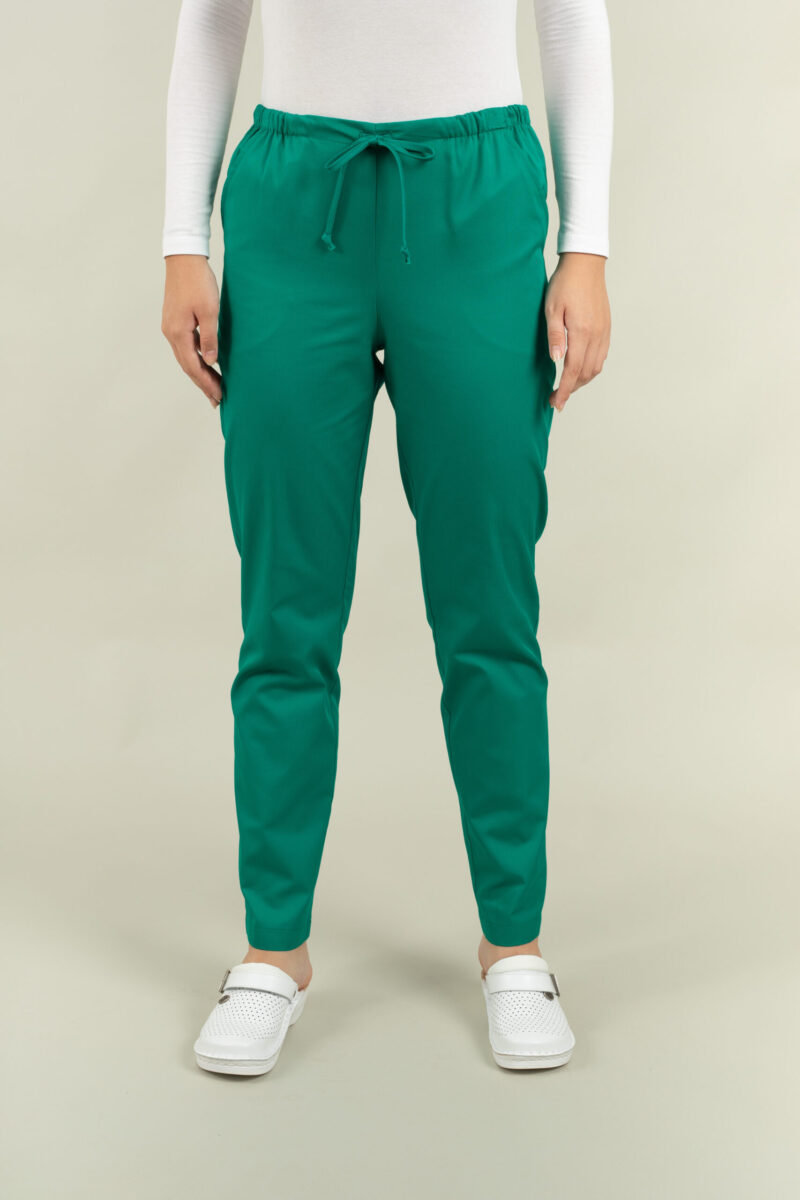 Pantalon Gabi tercot color cu șnur - imagine 7