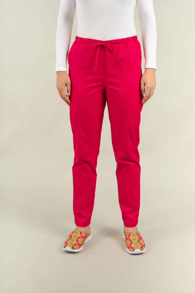 Pantalon Gabi tercot color cu șnur - imagine 9