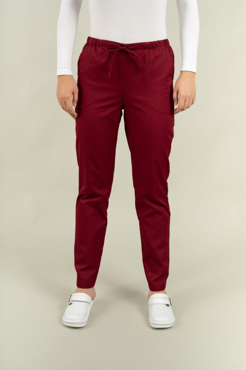Pantalon Gabi tercot color cu șnur - imagine 5