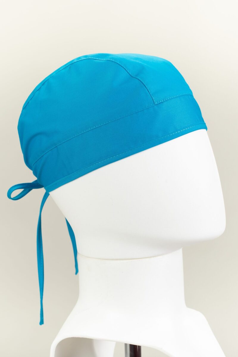 Bonetă medicală unisex cu elastic și legatură - imagine 5