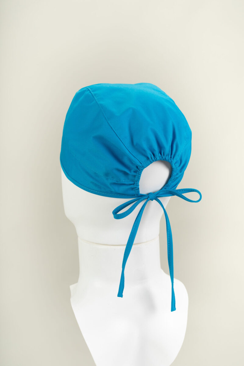 Bonetă medicală unisex cu elastic și legatură - imagine 6