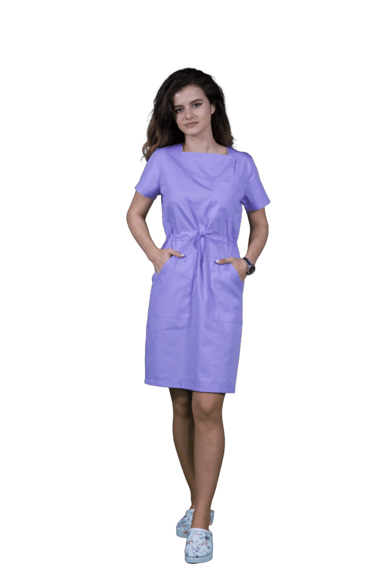 Sarafan Eva tercot color cu snur - imagine 3