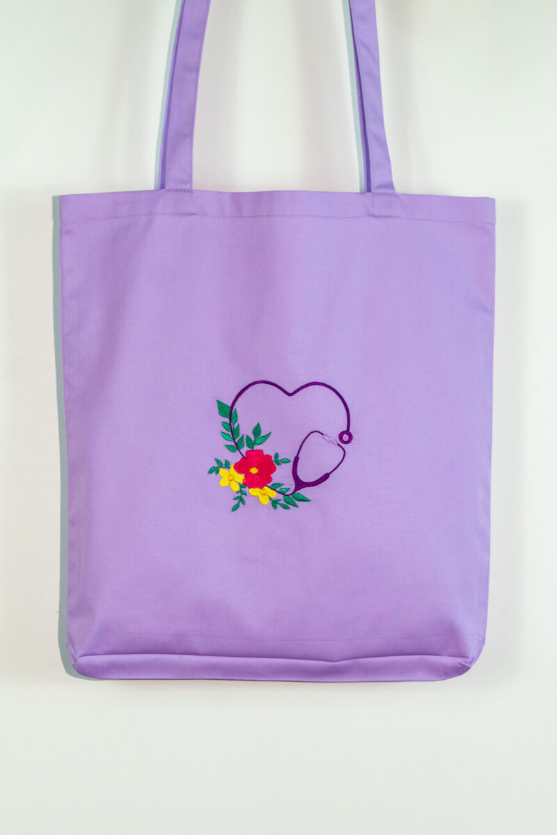 Sacosa mare broderie Inima